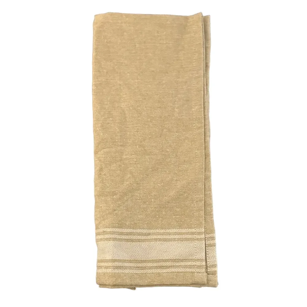 Beige Monogrammed Tea Towel with 'L'